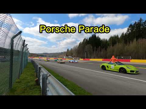 7 Km of Porsches! Full Lap of the Porsche Sunday Parade at Spa Francorchamps 2023 - 9 April