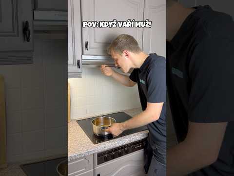Když vaří muž!😳🍽️ #humor #trend #cooking #shortvideo