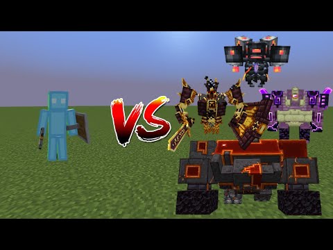 Pvper(Salmon's Genesis) Vs L_Ender's Cataclysm Bosses - Minecraft