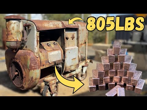 365KG Huge Teardown - Bulk Copper Bars - ASMR Metal Melting - Shredding Scrap Metal - BigStackD