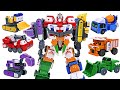 Construction vehicles 6 in 1 transform combine robot! Defeat the giant dinosaur! | DuDuPopTOY