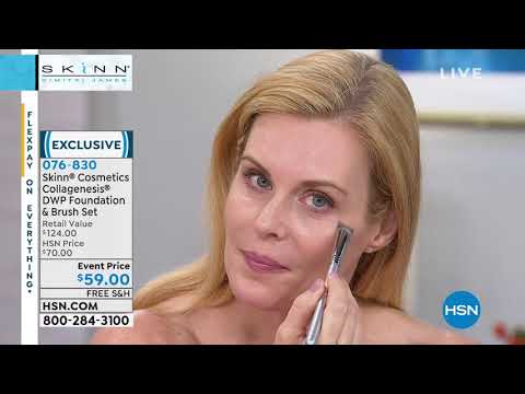 Skinn Cosmetics CollagenesisDWP Fair Foundation und Pinsel