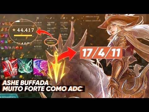 ASHE depois dos BUFFS ficou MUITO FORTE! ASHE ADC GAMEPLAY *17/4/11* -League of Legends