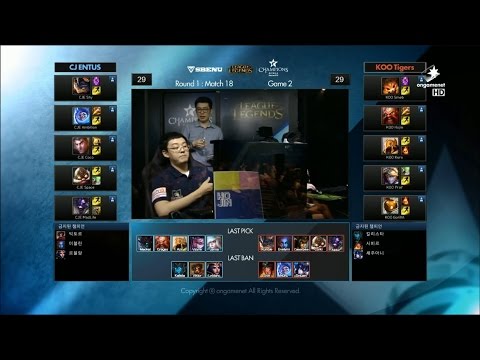 KOO vs CJ Game 2 Highlights - KOO TIGERS vs CJ ENTUS - Week 3 LCK Champions Korea Summer 2015