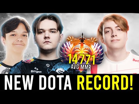 NEW DOTA WORLD RECORD with the MOST HIGHEST AVG MMR GAME EVER! (14,771)