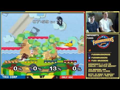 Impromptu Fudds SSBM | Trix & The Corporation vs Orly & Soc | Smash Melee Winners Finals