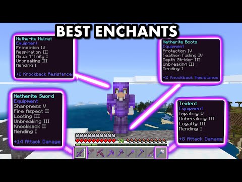 BEST ENCHANTMENTS FOR ALL GEAR in Minecraft Bedrock (MCPE/Xbox/PS4/Nintendo Switch/Windows10)