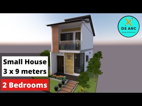 (3x9 Meters) Small House Design | Minimalist House with 2 Bedrooms