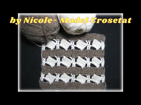 Model Crosetat "Narubo" Bicolor - Model de crosetat pentru rochite