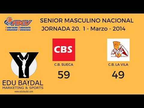 JORNADA 20. CLUB BASQUET SUECA - CLUB BASKET LA VILA