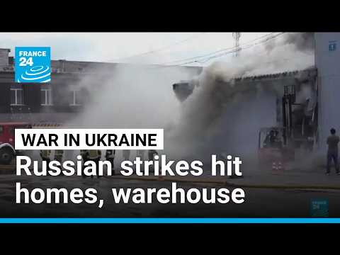 Russian strikes hit homes, warehouse, shopping mall across Ukraine