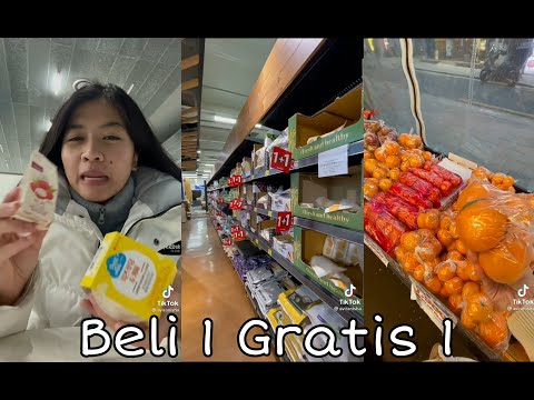 Belanja Di Supermarket Korea Serba Beli 1 Gratis 1 || Belanja Di Supermarket Korea
