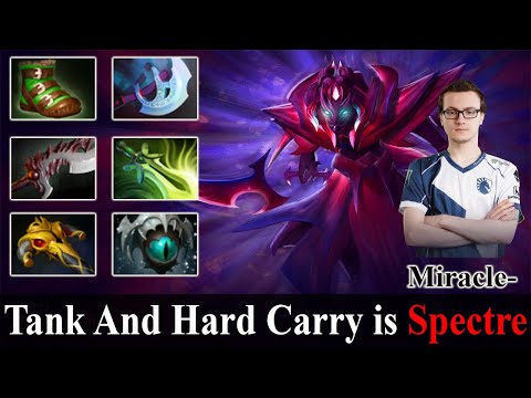 MIRACLE [Spectre] Max Attack Damage Build | Monster Carry Scepter Gank No Mercy 20 Kills Dota 2