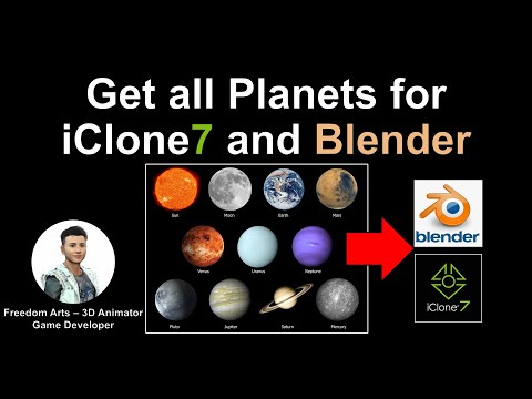 Get all Planets for iClone and Blender