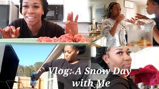 Vlog: A Snow Day with Me| @lovinglifeasgabriella3972| Let's Bar-B-Q