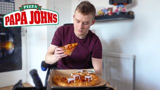 First Time Eating Papa John's Pizza (Food Review)