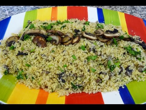 Receta Cuscus con Champiñones, facil y saludable. how to