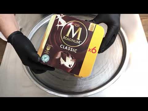 MAGNUM Ice Cream Rolls | how to make a Magnum Classic popsicle with chocolate to Ice Cream Rolls