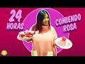 24 HORAS COMIENDO COLOR ROSA Comida Por Colores All Day Eating Pink Food Colours Momentos Divertidos