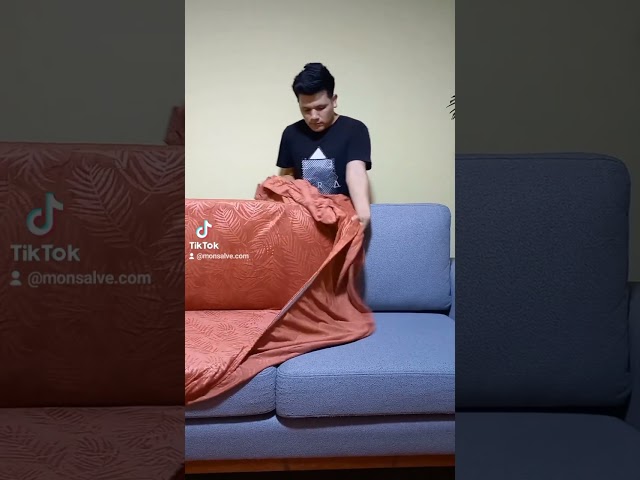 Vídeo relacionado con Fundas geométricas de Jacquard para sofá seccional, Fundas para sofá de 3 Cojines, Mantas para sofá de salón, diseño geométrico, Azul, 180 x 340 cm.