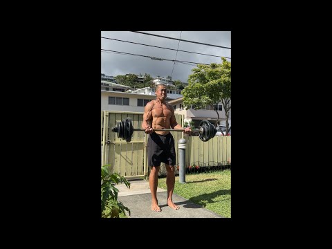 Day 340 FitPro Hawaii Workout-Romanian Curls + Reverse Press (50-130 lbs.)-April 23, 2021, 3:07 pm