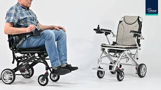 Ultraľahký elektrický invalidný vozík SMART-TIM, čierny