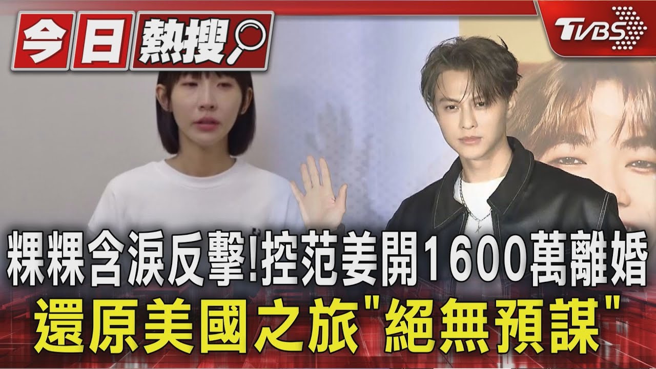 粿粿含淚反擊！控范姜開1600萬離婚　還原美國之旅「絕無預謀」