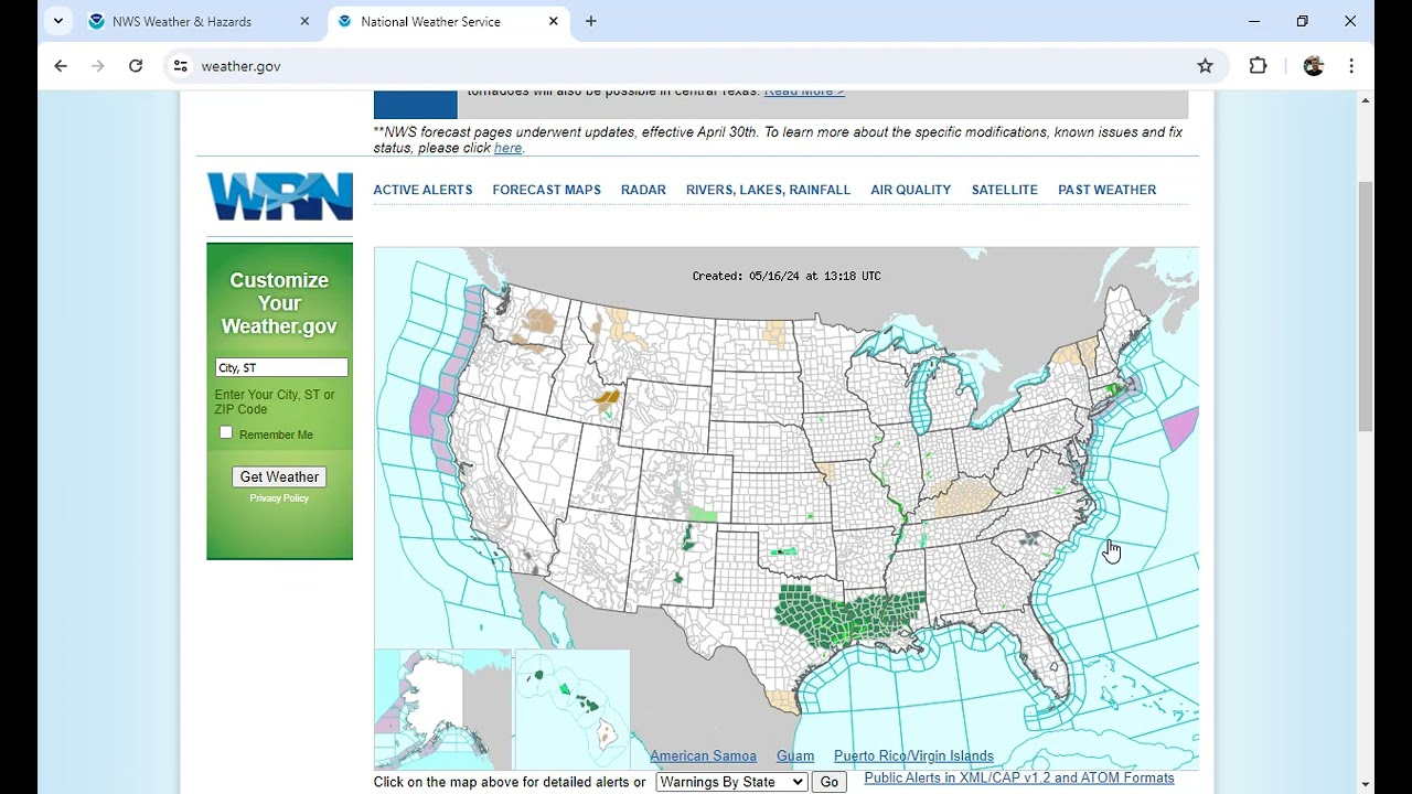 NWS Weather and Hazards Data Viewer Tutorial