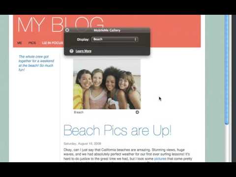 iWeb '09 - Adding a MobileMe Gallery