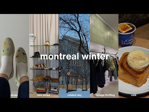 romanticizing montreal winter | vintage thrifting & styling outfits