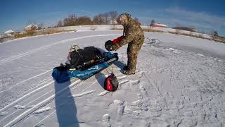 Bob and Carter Ice Fishing on Sunset Lakes