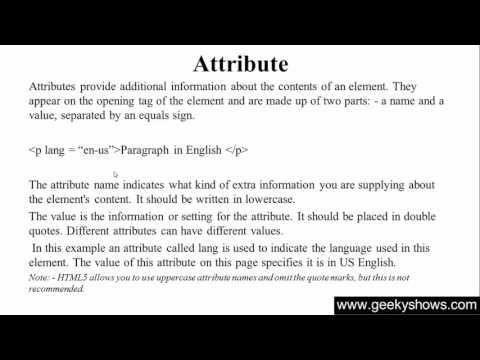 3 Attributes in HTML Hindi