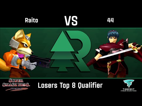 Raito (Fox) vs 44 (Marth) - Melee Losers Top 8 Qualifier - Evergreen Rising #12