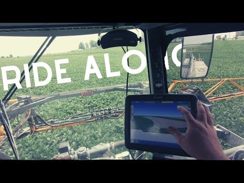 HAGIE RIDE ALONG - POV spraing a field using Ag Leader