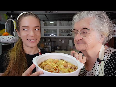 Kako napraviti NAJBOLJI PILEĆI PAPRIKAŠ SA DOMAĆIM REZANCIMA? Baka uči unuku