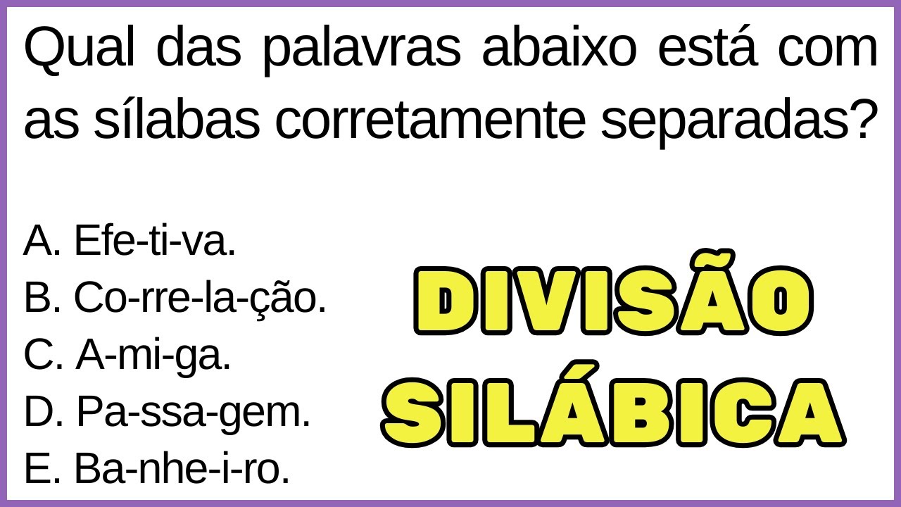 🔥 Português para Concurso Público | Divisão Silábica
