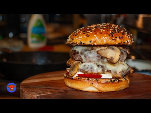 Mushroom Swiss Burger - Juicy & Delicious