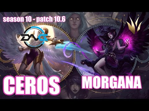 【韓国サーバー/D2】DFM CEROS モルガナ(Morgana) VS ノクターン(Nocturne) JG - Patch10.6 KR Ranked【LoL】