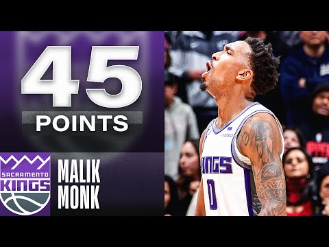 Malik Monk Drops CAREER-HIGH 45 Points In Kings 2OT W! | February 24, 2023