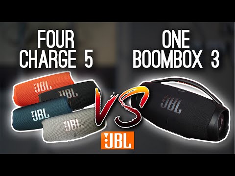 JBL Boombox 3 vs FOUR JBL Charge 5 Connected w/PartyBoost | New Stuff TV