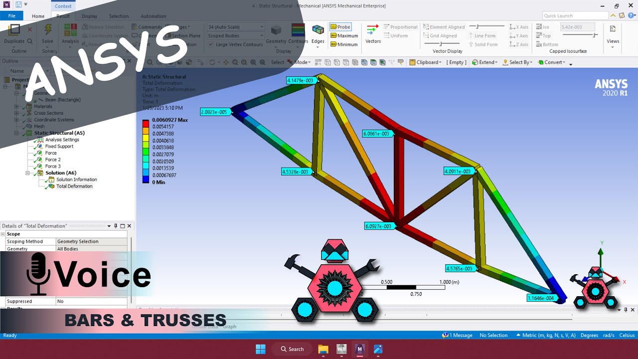 ANSYS | Bars & Trusses | Finite Element Modeling & Simulation |