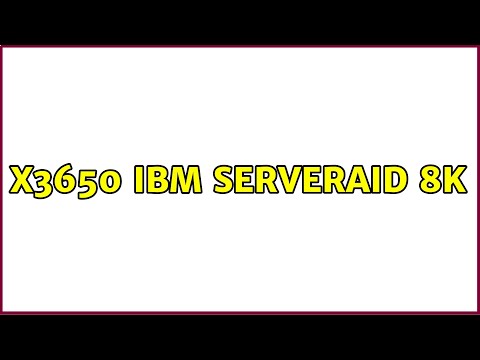 x3650 IBM ServeRAID 8k