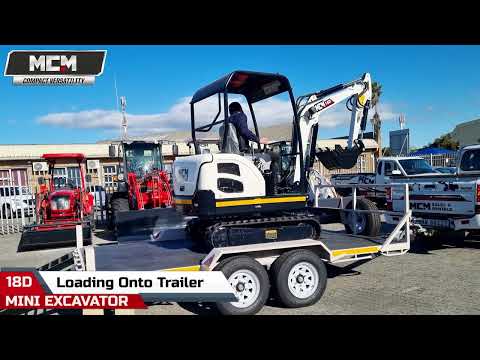 Easily Load the 18D (1.8Ton) Model Excavator onto a Double-Axle Trailer