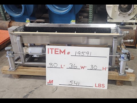 Used 1/2HP Motorized Sanitary Conveyor Belt Washing System - 54"W