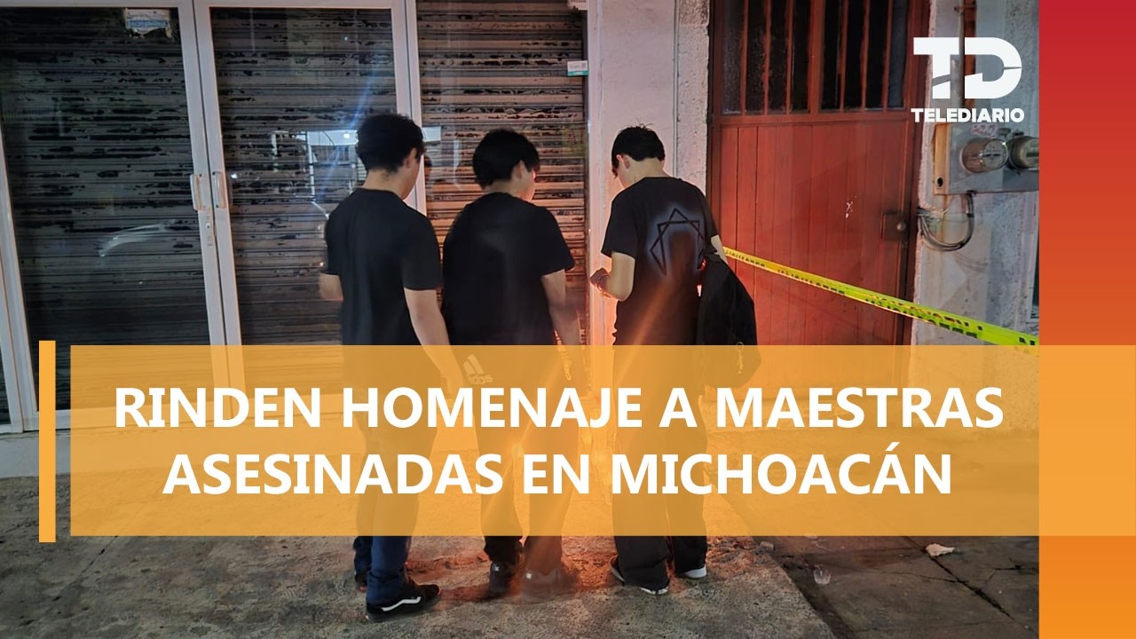 Alumnos recuerdan con veladoras a maestras asesinadas en Lázaro Cárdenas