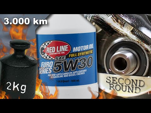 Red Line Euro Series 5W30 used 3.000km Tester + 2kg friction tester