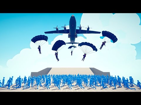 AIR COMBAT Squad vs CROWD OF UNITS | TABS - Totally Accurate Battle Simulator