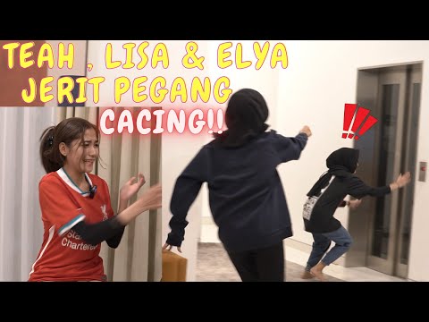 TEAH , LISA & ELYA JERIT PEGANG ULAT !! - PRANK AMIR BAGI ULAT