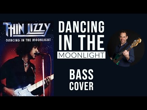 Dancing In The Moonlight by Thin Lizzy || Bass Cover With Interactive Backing Tracks (No.87)