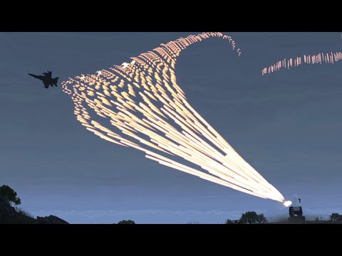 Russian Fighter jets Shot Down by C-RAM - Phalanx CIWS - Russia vs Ukraine - Simulation - ArmA 3